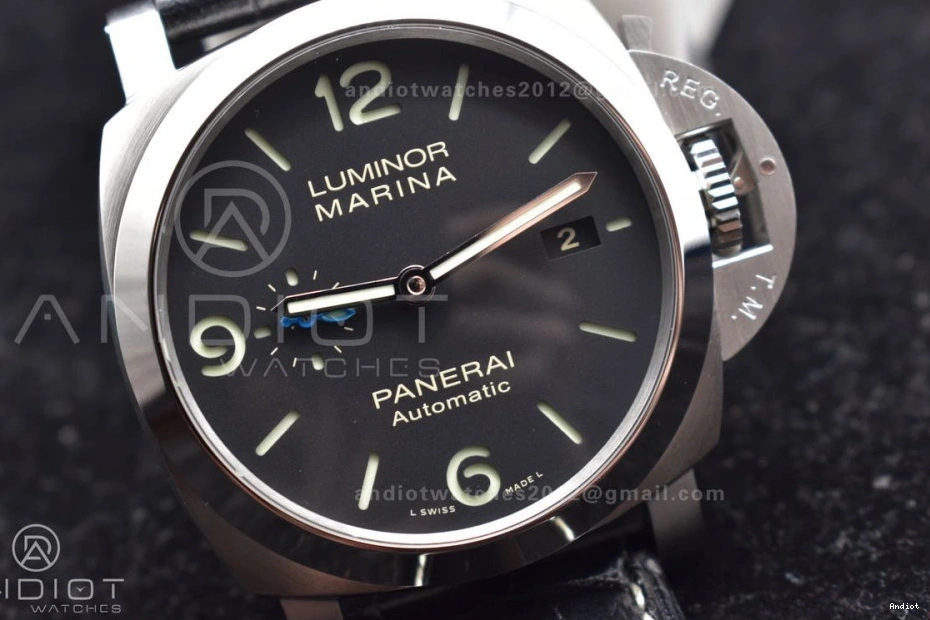 Best 1:1 on Black Dial P.9010 Edition PAM1312  Black VSF Leather Strap 1126